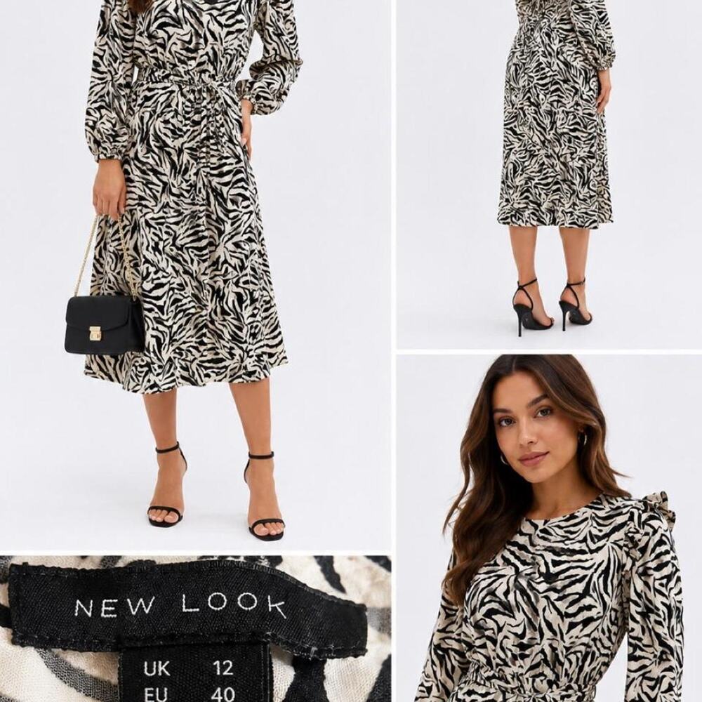 Chic new look zebra print dress USA size 8